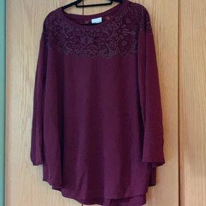 Sparkly illusion long sleeved top